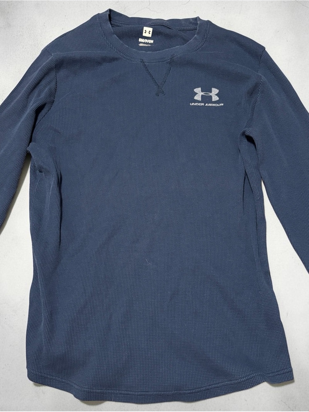 Under Armour Men’s Long Sleeve Waffle Knit Crew - Navy Size Small
